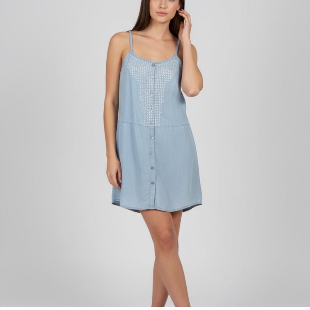 POL Light Blue Mini Dress